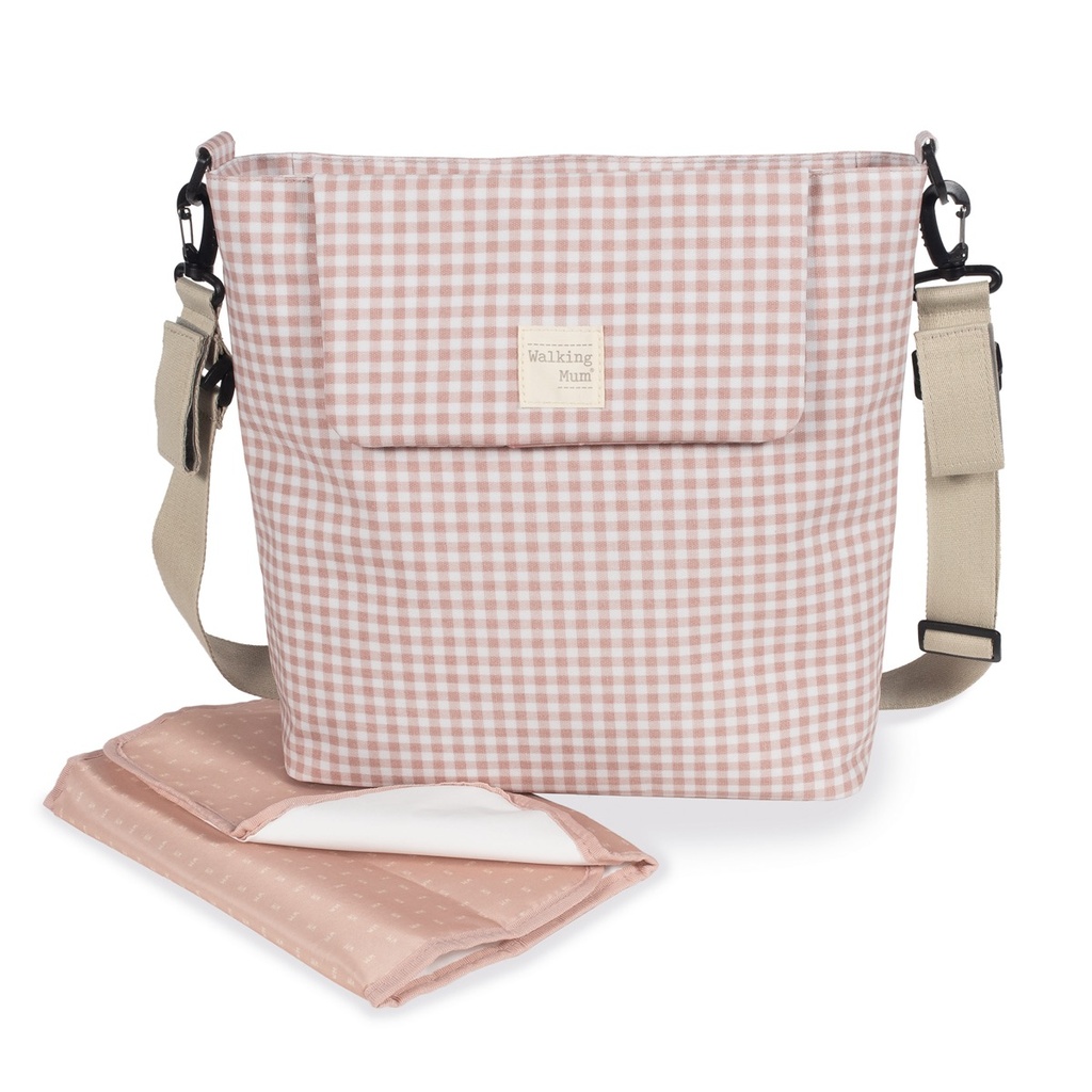 BOLSA CANASTILLA VICHY ROSA
