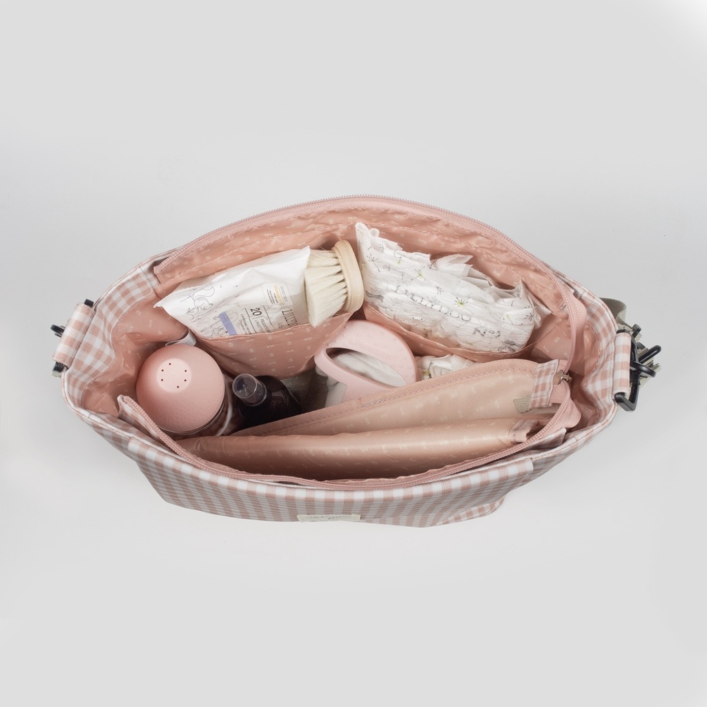 BOLSA CANASTILLA VICHY ROSA