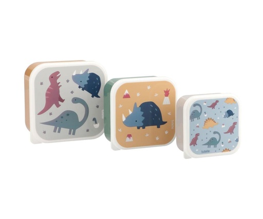 3 Cajas Almuerzo DINOS WORLD